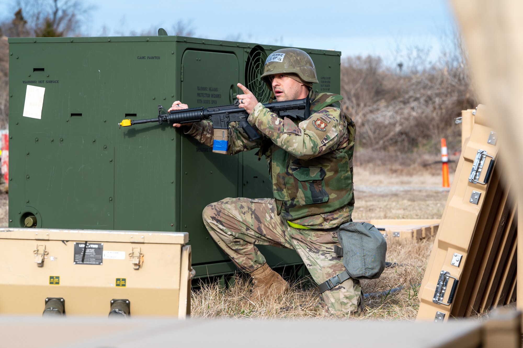 Airmen uses radio