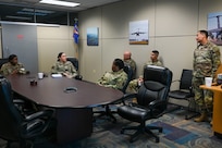 Airmen including first sergeants across the 433rd Airlift Wing participate in a discussion during the First Sergeant Council’s “Coffee and Conversations” event at Joint Base San Antonio-Lackland, Texas, March 1, 2025.
