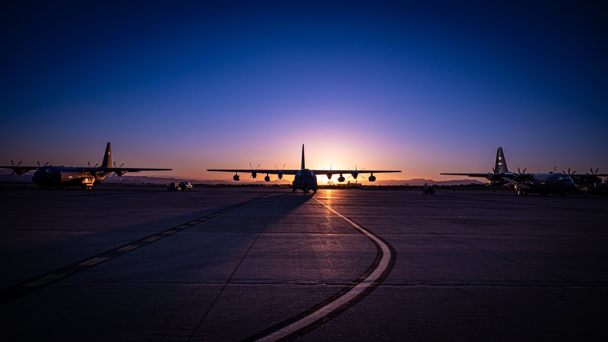 C-130s on flightline