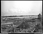 This photograph from October 5, 1903 shows the site of Dry Dock 3 prior to the start of construction.