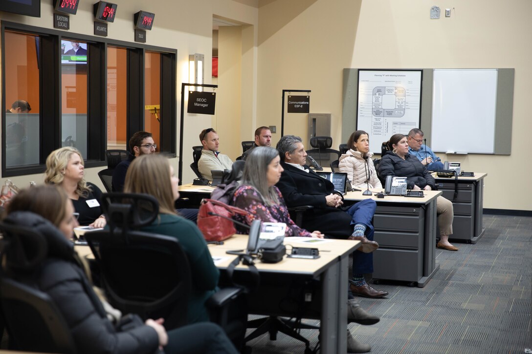 Members of the current class of Leadership Jessamine County visited the Boone National Guard Center in Frankfort, Feb.13, 2025. The group visited to learn about the Kentucky National Guard and the organization’s role in state government. (U.S. Army photo by Milt Spalding)