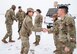 U.S. Air Force Maj. Gen. Stacy Jo Huser, 20th Air Force Commander, greets Airmen from the 91st Missile Security Operations Squadron (91MSOS) at Minot Air Force Base, North Dakota, March 11, 2025. Part of the 91st Security Forces Group at Minot AFB, the 91MSOS protects Team Minot’s Minuteman III missiles and launch facilities. (U.S. Air Force photo by Senior Airman Kendra A. Ransum)