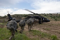 Soldiers assigned to the 34th Infantry Division, load a 3rd Combat Aviation Brigade, supporting the 4th Infantry Division, UH-60 Blackhawk during aerial gunnery training as part of Immediate Response 23 in North Macedonia, May 27, 2023. Immediate Response 23 takes place in Albania, Bulgaria, Croatia, Kosovo, Montenegro, North Macedonia and Slovenia, and includes approximately 2,800 U.S. and 7,000 multinational participants. The operational readiness of U.S. forces across all domains is critical to building partnerships, responding to crisis, providing deterrence and supporting our Allies and Partners. (U.S. Army photo by Sgt. Caitlin Wilkins, 3rd Combat Aviation Brigade)