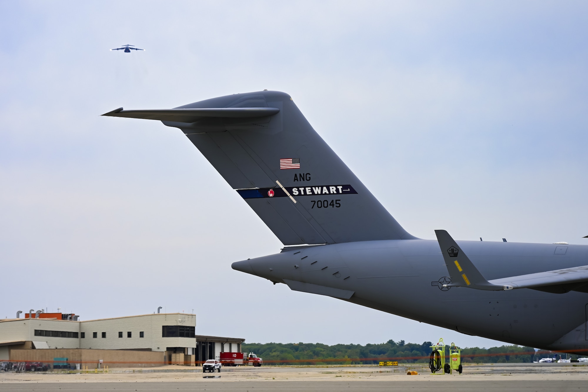 A C-17 Globemaster III with microvanes