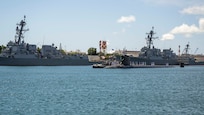 Joint Base Pearl Harbor-Hickam, Hawaii, March 16, 2025 – The Virginia-class fast-attack submarine USS Vermont (SSN 792) returns to Joint Base Pearl Harbor-Hickam, Hawaii after a scheduled deployment, March 16, 2025.
