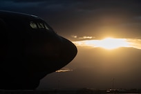 A U.S. Air Force B-52H Stratofortress assigned to the 23rd Bomb Squadron sits on the flightline during Red Flag 25-2 at Nellis Air Force Base, Nevada, March 11, 2025. Red Flag is an annual exercise designed to reflect real-world contingency scenarios that provides advanced aerial combat training to aircrews. (U.S. Air Force photo by Senior Airman Kyle Wilson)