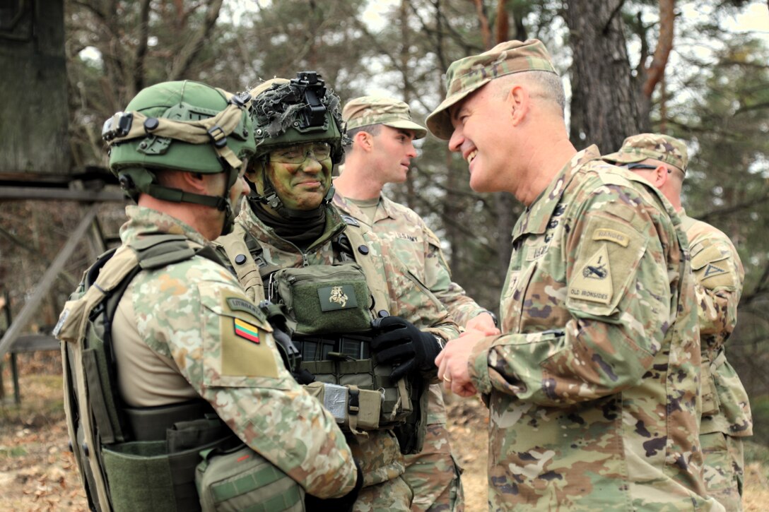 Discussing operations at Allied Spirit '25