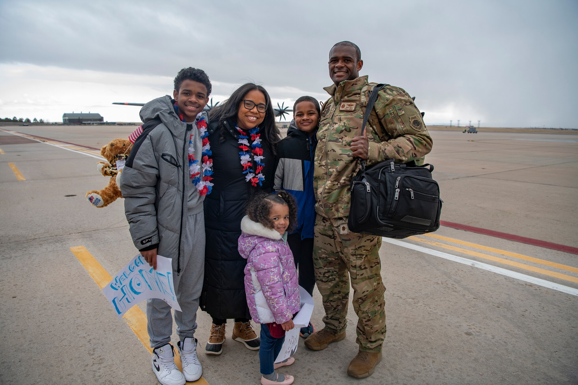 A family standing together.