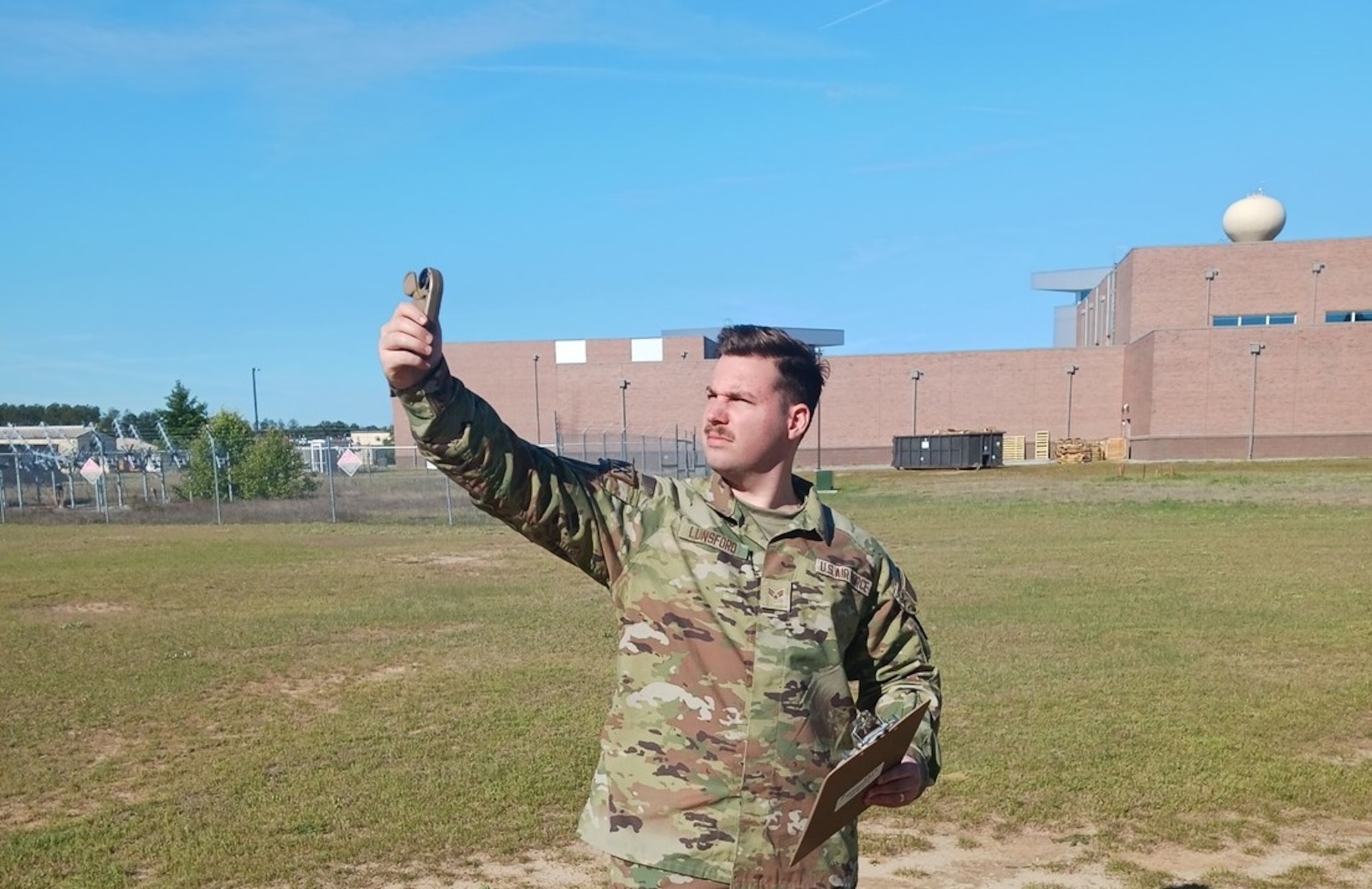 Weather Airman takes a weather observation.