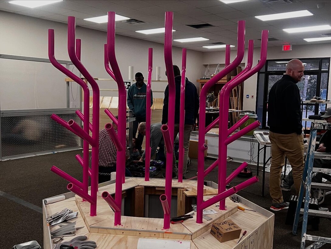 Robot building process for "Reefscape"