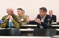 Military members and key stakeholders participate in a scheduled Country Sync Session focused on Southeast Asia on March 4, 2025, as part of the Capabilities Development Working Group (SDWG) 2025, held at the Armed Forces Reserve Center at Camp Withycombe in Happy Valley, Oregon.