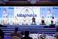 Adm. Samuel J. Paparo, commander of U.S. Indo-Pacific Command, speaks on Raisina Dialogue panel, “Deepwater Perils: Securing Trade Through Red Zones,” alongside senior military leaders from Australia, India, Japan and the Philippines, March 19, 2025.