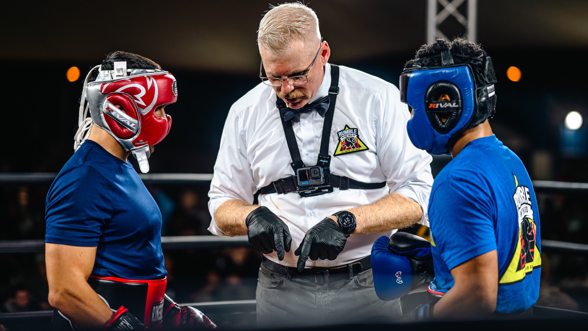 Referee initiates fight