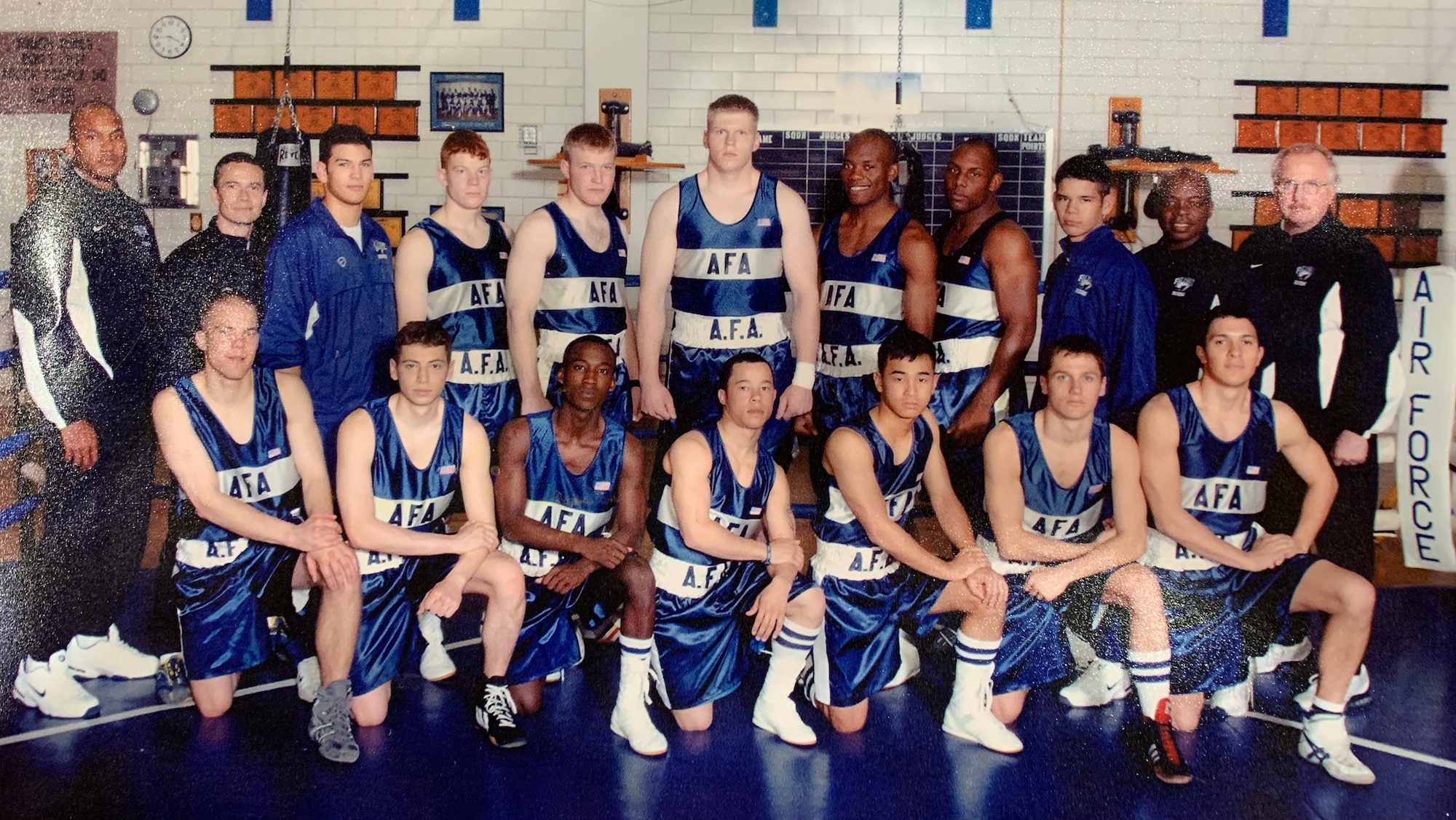 U.S. Air Force Academy boxing team poses for a group photo in 2004.