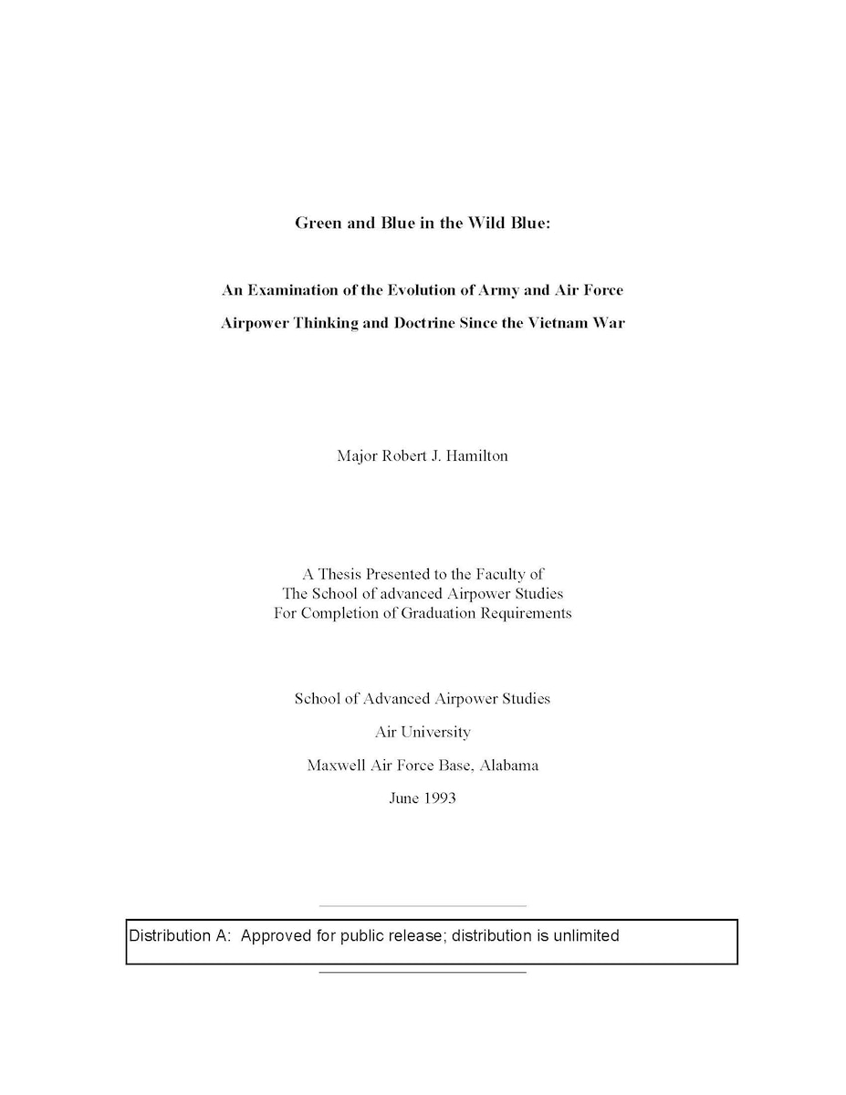 Air University, Air University Press, SAASS Papers, AUP, USAF
