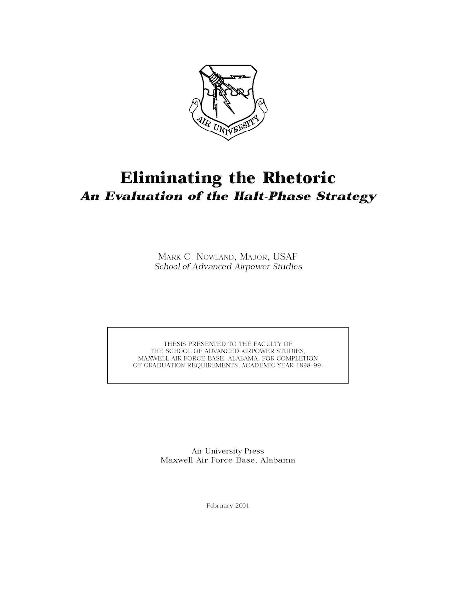 Air University, Air University Press, SAASS Papers, AUP, USAF