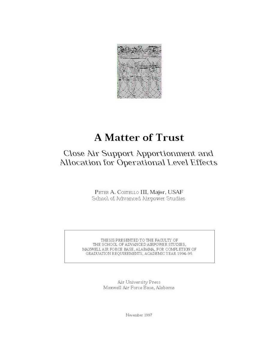 Air University, Air University Press, SAASS Papers, AUP, USAF