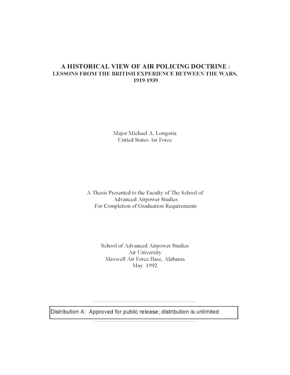 Air University, Air University Press, SAASS Papers, AUP, USAF