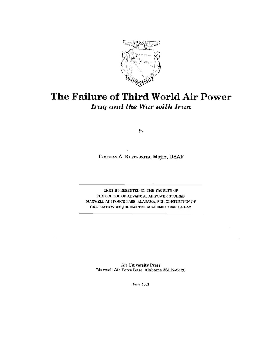 Air University, Air University Press, SAASS Papers, AUP, USAF