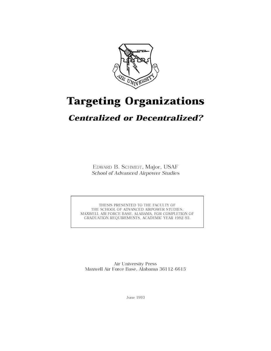 Air University, Air University Press, SAASS Papers, AUP, USAF