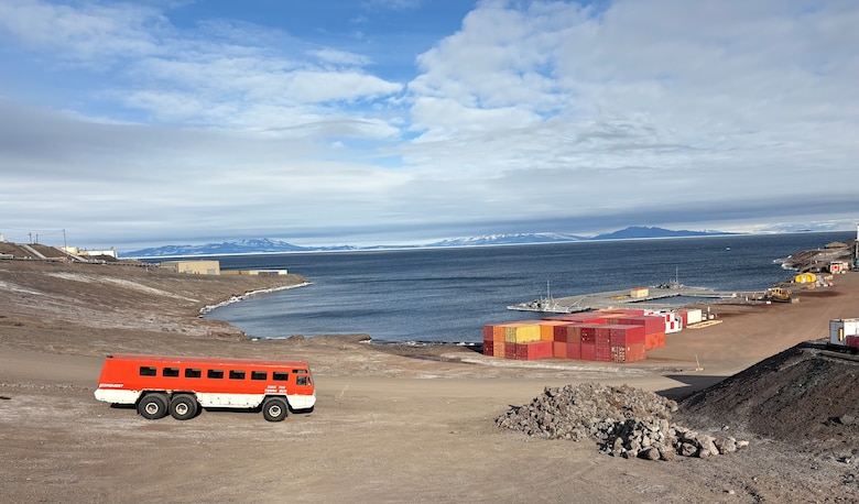 Amy Steiner, chief of the Geotechnical and Materials Section, recently completed a temporary duty trip to McMurdo Station in Antarctica, where she supported the installation of a marine resupply and cargo transport pier. The project is a collaborative effort between the USACE Marine Design Center and the National Science Foundation (NSF) that aims to enhance cargo transport capabilities in Winter Quarters Bay.