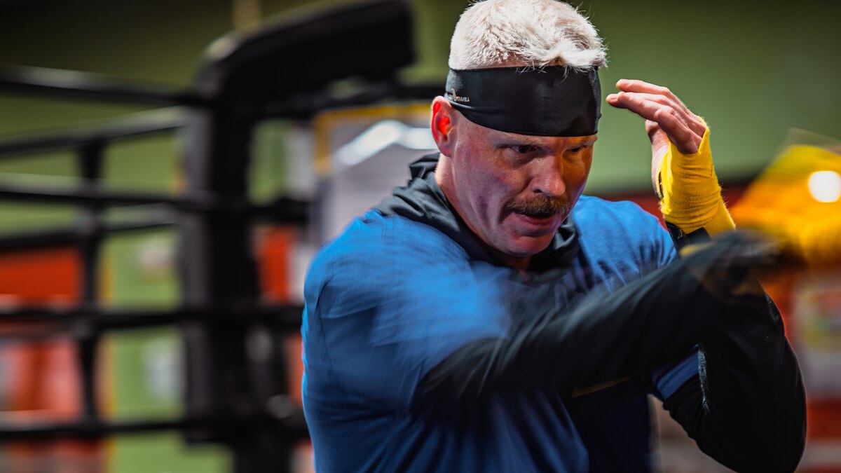 Airman punches for training