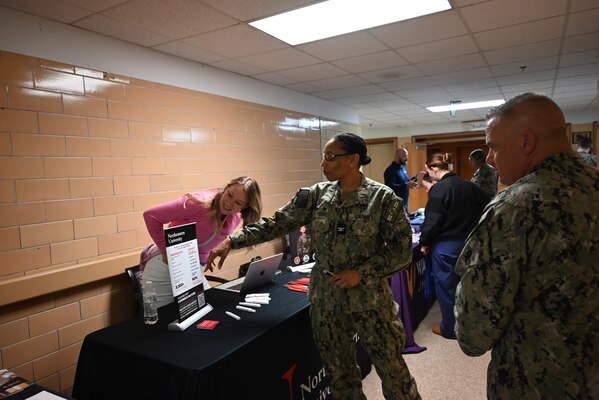Beaufort S.C.- Navy Medicine Readiness and Training Command Beaufort hosts an Education Fair at Naval Hospital Beaufort on March 20th, 2025. This education fair is designed to empower and strengthen our military warfighters! This event offered a unique opportunity to explore educational resources that enhance skills and knowledge, preparing each member for success both in and out of service. Captain Tracy Isaac, Commanding Officer, welcomed each school vendor and encouraged all staff memebers to stop by each booth to become educated on thier benefits.
