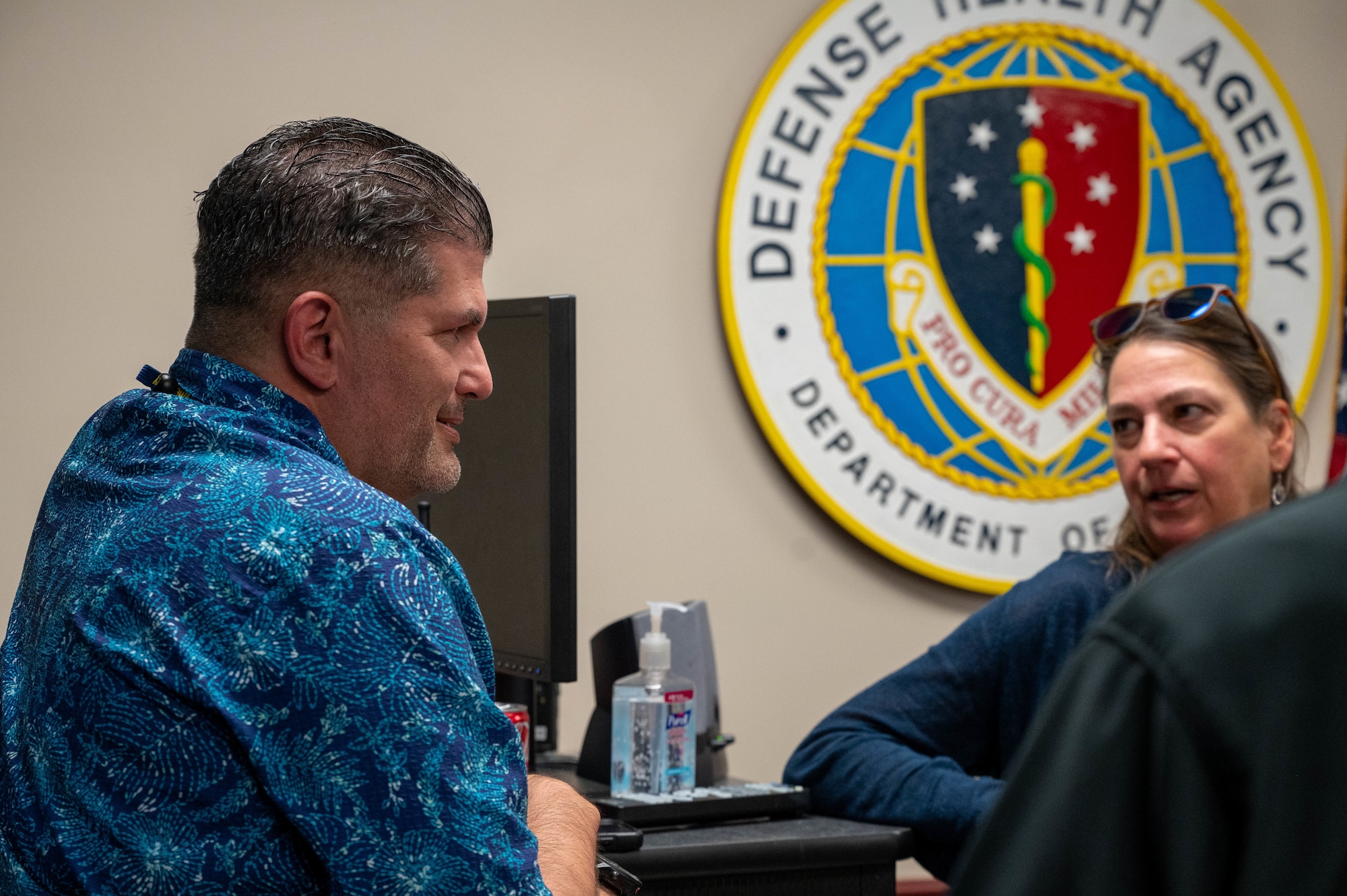 Joseph Stocking, 628th Medical Group medical emergency manager, speaks during a tabletop exercise at Joint Base Charleston, South Carolina, March 19, 2025. Participants evaluated protocols, streamlined communication, and addressed potential gaps in response procedures in preparation for an upcoming mass casualty exercise.