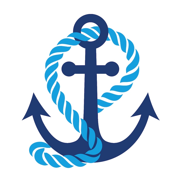 Illustration: anchor with rope