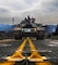 A Republic of Korea, 1st Capital Mechanized Infantry Brigade, K1 tank crosses a U.S. Army Improved Ribbon Bridge (IRB) during joint wet gap training as part of Freedom Shield 25 at Yeoncheon-gun, Republic of Korea, on March 20, 2025.