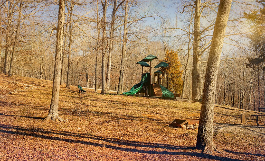 Playground located at Cave Creek Campground, Falls of Rough, Kentucky.