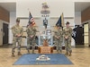 U.S. Army drill sergeants Clayton Robinson, Brandon Ferguson, Celia Murphy, and Caelin Taylor augmented active component drill sergeants at Fort Jackson, South Carolina, July 21-Aug. 4, 2024. (Courtesy photo)