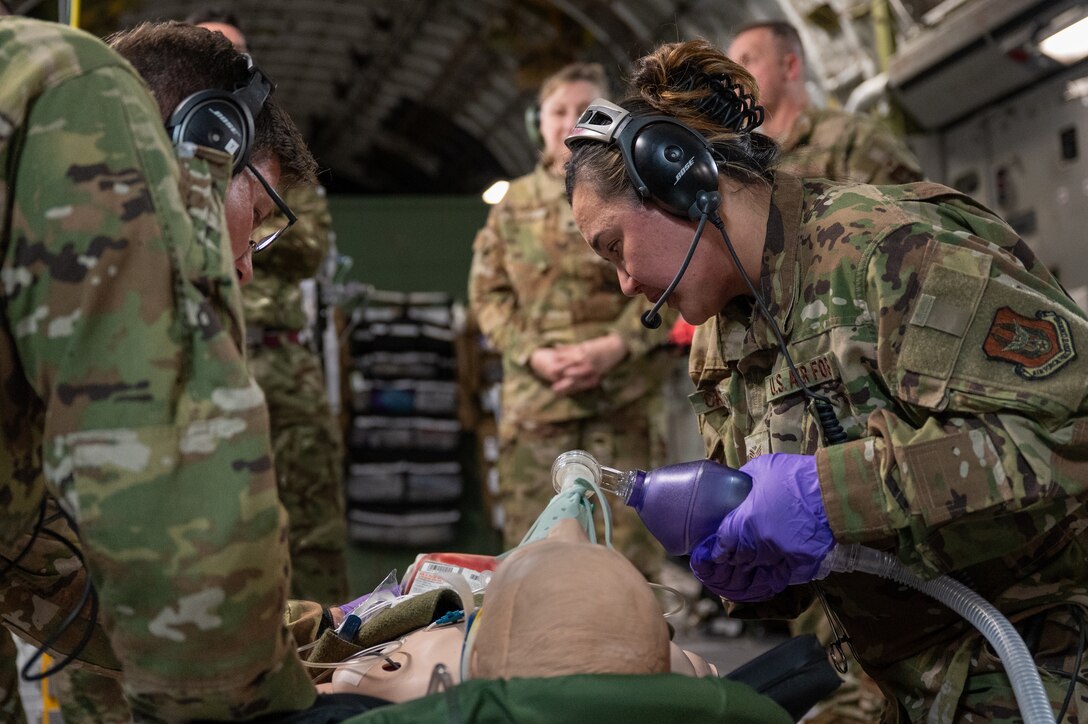 AFRC Aeromedical Evacuation Squadron conducts training mission