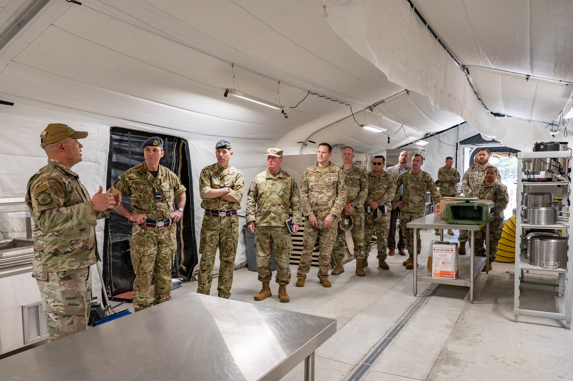 Air Force Reserve Airmen describes dining procedures taught at Silver Flag