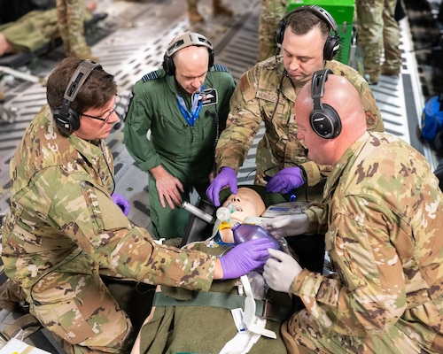 Air Force Reserve aeromedical evacuation training with Royal Auxiliary Air Force.