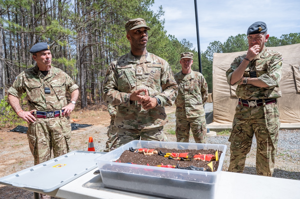 Air Force Reserve Airmen explains mortuary affairs process at Silver Flag