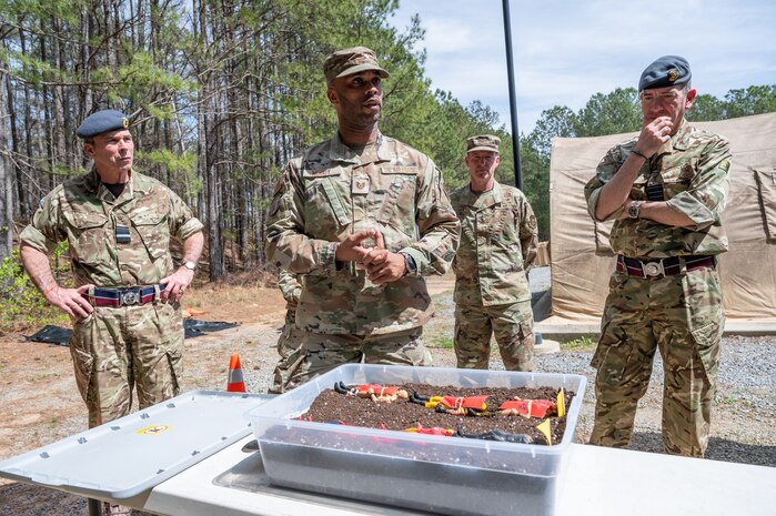 Air Force Reserve Airmen explains mortuary affairs process at Silver Flag