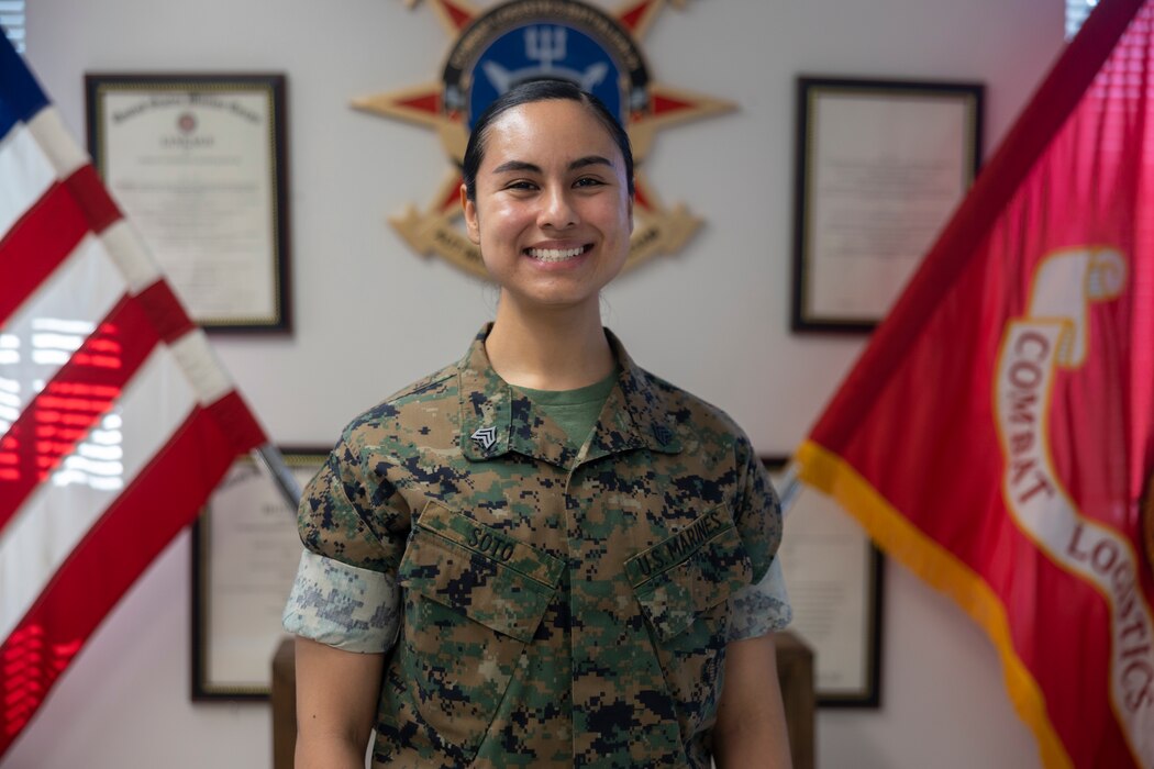 U.S. Marine Corps Sgt. Valeria Soto, a career counselor with Combat Logistics Battalion 24, Combat Logistics Regiment 27, 2nd Marine Logistics Group, and native of Texas, is recognized as the Warrior of the Week at Marine Corps Base Camp Lejeune, North Carolina, March 12, 2025. Soto was chosen as the 2nd MLG Warrior of the Week due to her exceptional dedication and tireless work ethic. Her extended hours and expert support directly contributed to the unit reaching its FY25 retention goal. In direct support of the unit’s retention effort, she submitted five special duty assignment volunteer packages, conducted five career planner interviews, and routed two FY26 reenlistment packages, all while ensuring timely and accurate information for the Marines. Soto's advice to junior Marines is to remember that the choices they make today can shape their future, whether it's tomorrow or even years down the line. That they should take a moment to reflect before they act, not to hesitate to communicate and always ask questions. Each week, 2nd MLG recognizes one outstanding Marine or Sailor that goes above and beyond in their duties and embodies the qualities of an outstanding service member. (U.S. Marine Corps photo by Lance Cpl. Isabella Ramos)