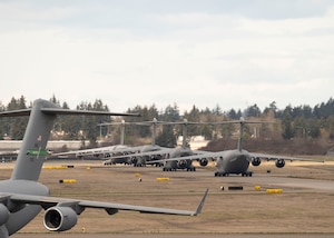 The 62d Airlift Wing hosted Total Force C-17A Wing leaders and designated representatives for a C-17A Weapons System Council at Joint Base Lewis-McChord, Wash., March 18, 2025.
The C-17A WSC brings Total Force leaders together to synchronize efforts, address challenges and improve collaboration across the C-17 units and Air Mobility Command. The goal was to identify gaps, develop recommendations and drive improvements in C-17 operations to enhance warfighting capabilities.
