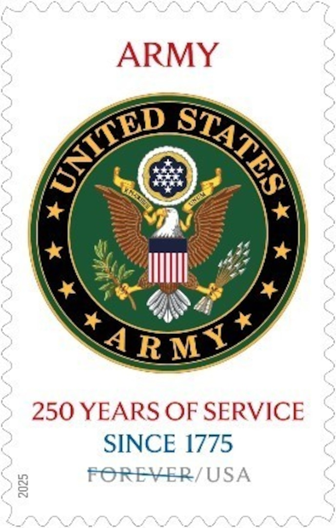 The U.S. Postal Service announces stamps celebrating the 250th anniversaries of the U.S. Army, U.S. Navy and U.S. Marine Corps on March 6, 2025.