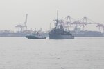KOBE, Japan (March, 24 2025) – USS Warrior pulls into port at Kobe, Japan. USS Warrior, part of Mine Counter Measures Squadron 7, is operating in the U.S. 7th Fleet area of operations. 7th Fleet is the U.S. Navy's largest forward-deployed numbered fleet, and routinely interacts and operates with allies and partners in preserving a free and open Indo-Pacific region.