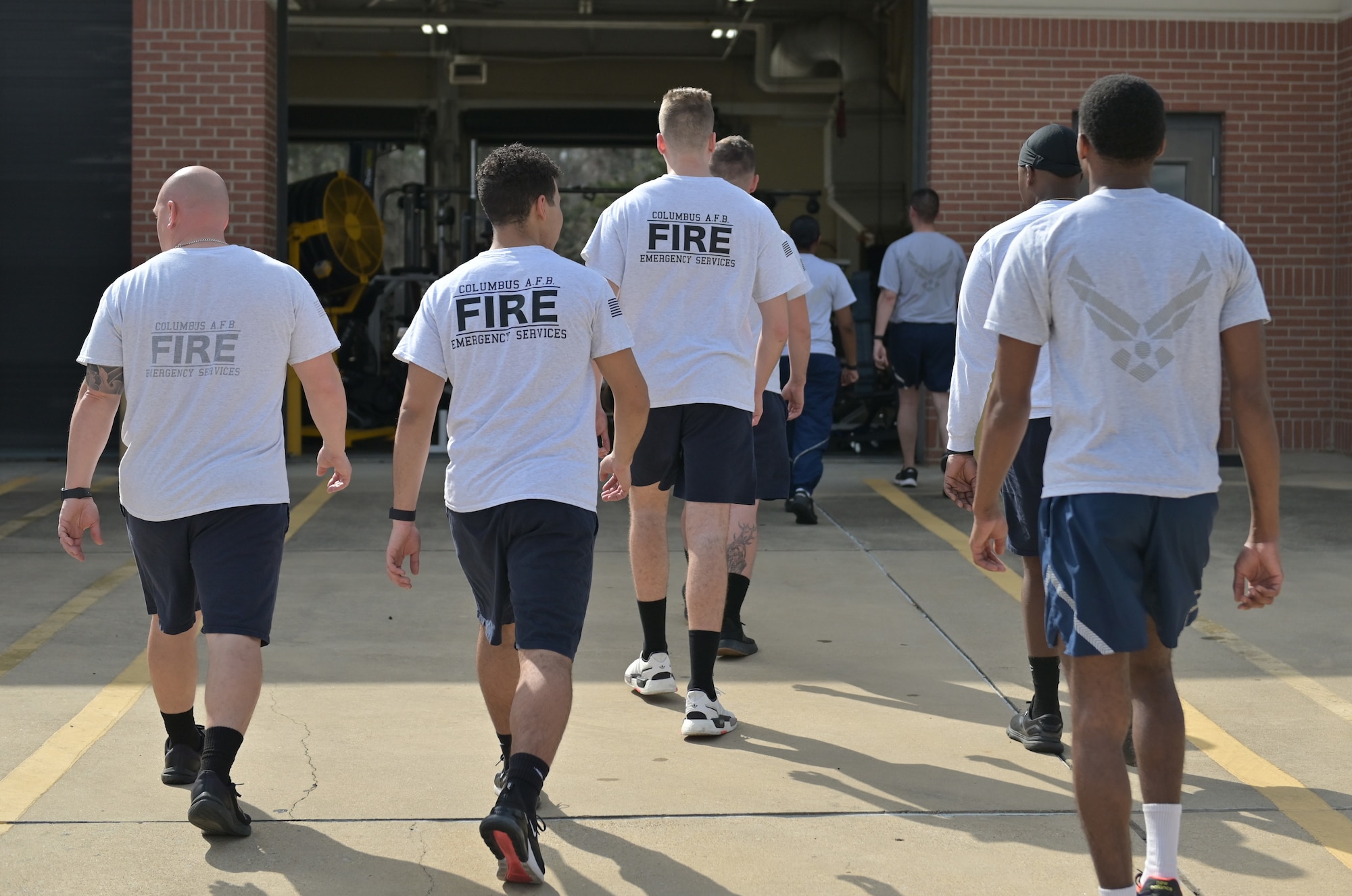 The 14th Medical Group Operational Support Team, train 14th Civil Engineering Squadron Airmen during a readiness exercise at Columbus Air Force Base, Mississippi, March. 13, 2025.