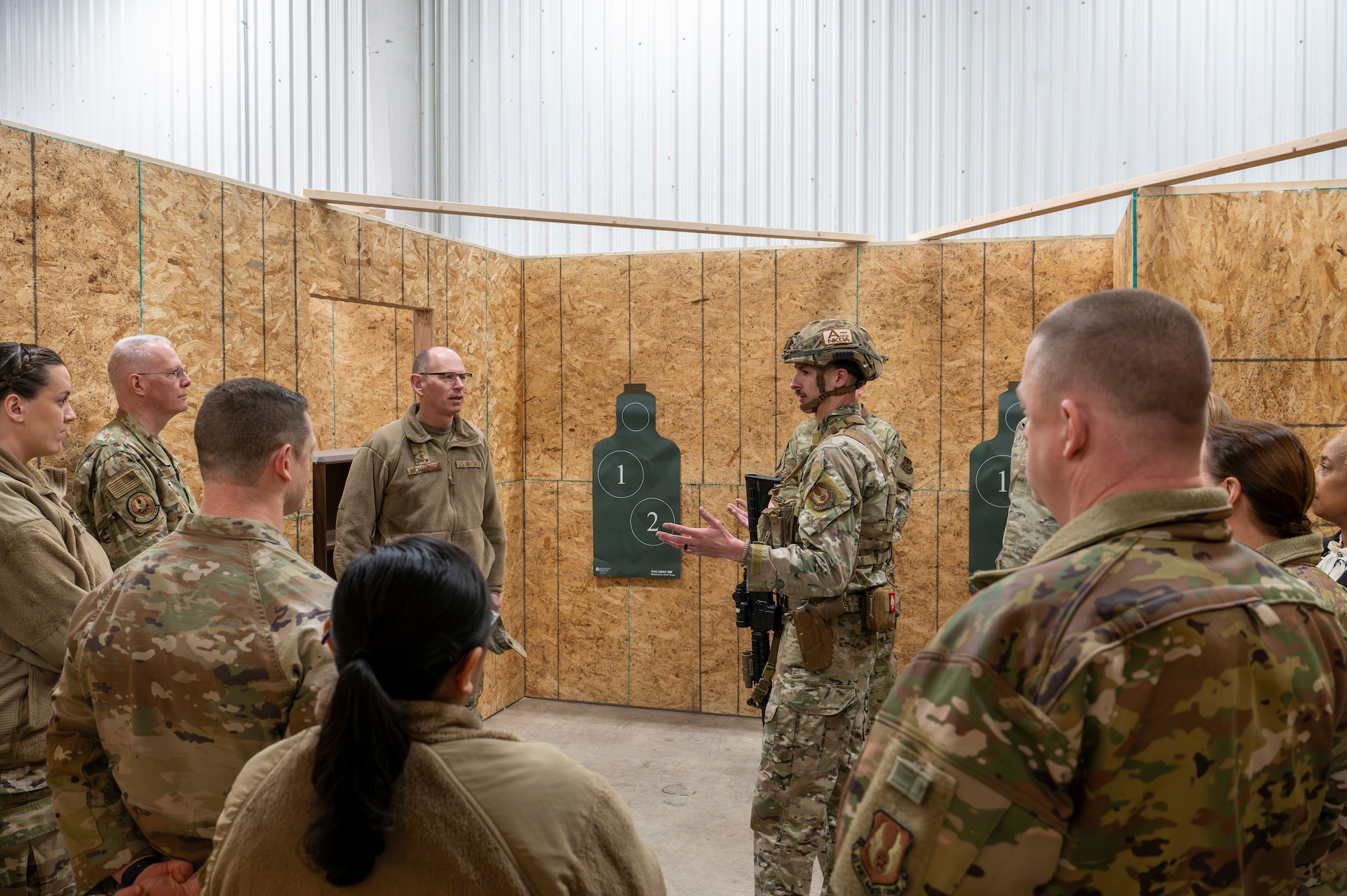 Group of people standing in shoot house