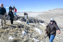 The eagle was found injured last fall, rehabilitated, and released back into the wild at the northern part of the range. (U.S. Air Force photo by Cynthia Griggs)