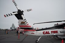 Tail rotor of the Sikorski S-70 Firehawk operated by the California Department of Forestry and Fire Protection (CAL FIRE) on display at the California Capital Airshow, Mather, California, March 23, 2025.