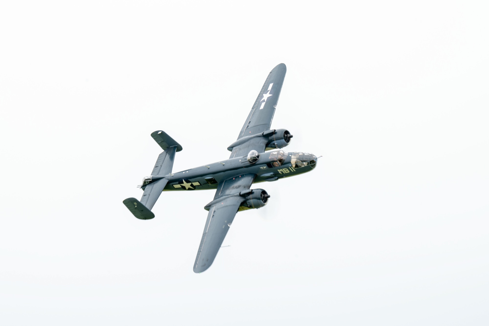 A PBJ-1J operated by the Commemorative Air Force, Southern California Wing, makes a pass over the California Capital Airshow, Mather, California, March 22, 2025.