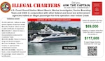 Coast Guard Sector Miami law enforcement officers, along with federal and state law enforcement partners, terminated the voyage of an illegal passenger-for-hire vessel, near Indian Creek, Mar. 23, 2025. The 88-foot motor yacht, The Round, was reportedly operating as an illegal charter with numerous violations and was found that the vessel’s owner was previously issued a Captain of the Port Order in November 2023. (U.S. Coast Guard photo)