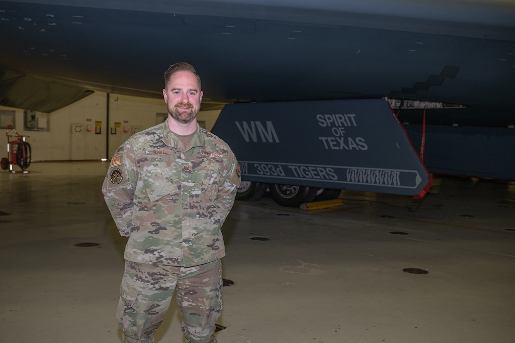 Technical Sgt. Eric Kunkel, a 509th Maintenance Group phase inspection craftsman, has been selected for the Army’s Doctor of Physical Therapy (DPT) program at Baylor University. 
The highly competitive program is the only active-duty-to-physical-therapy pathway in the military that allows service members to earn their degree while remaining on active duty. Kunkel was one of only two Air Force members selected for the program this year. (U.S. Air Force photo by Senior Airman Bryson Sherard)