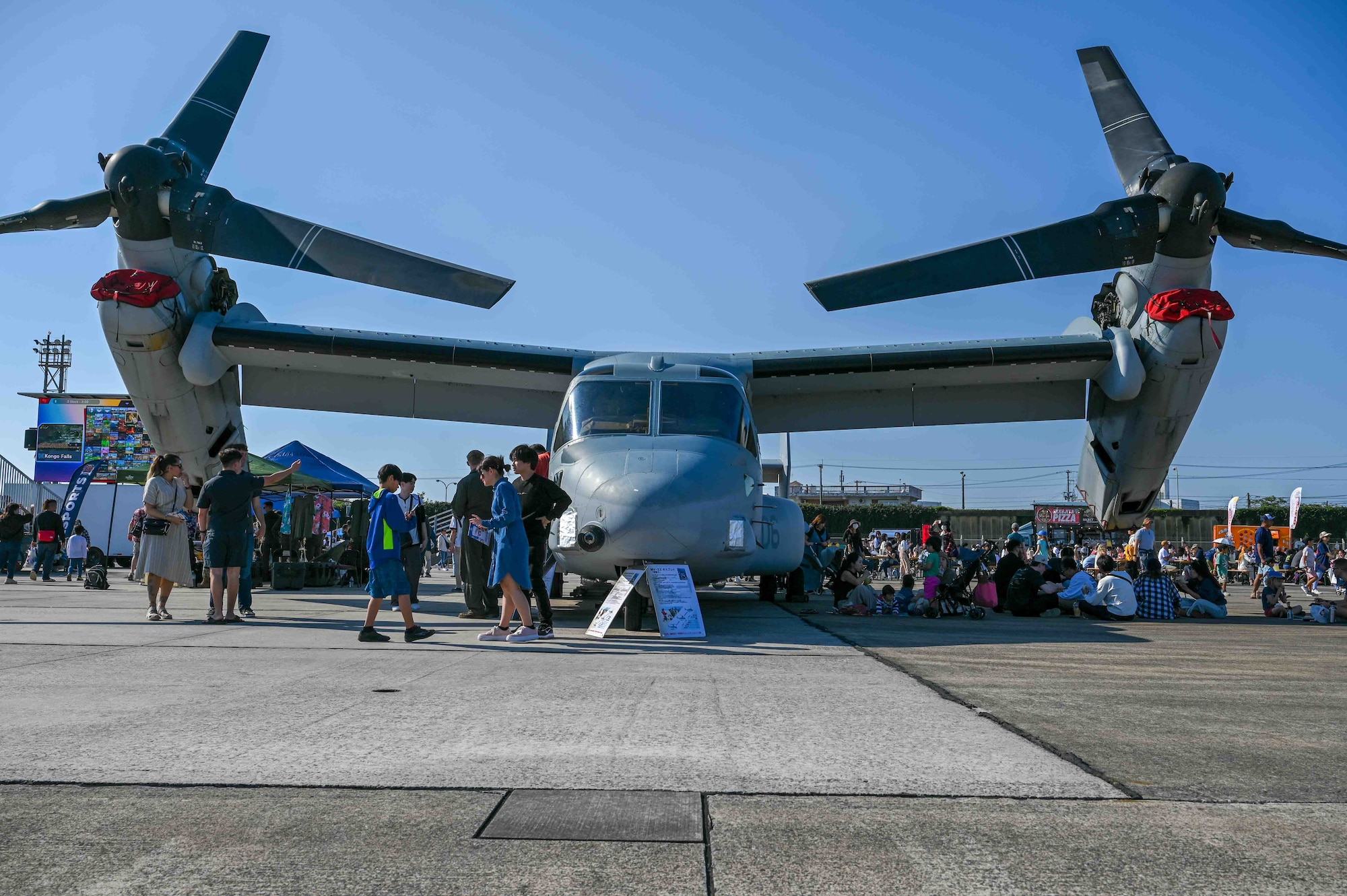 An aircraft sits on display for America Fest.