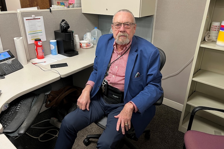 Man sitting at desk